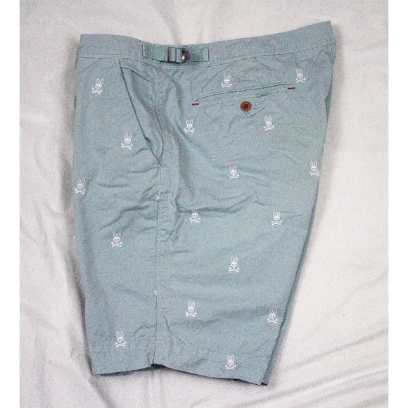 Psycho Bunny Mens Adjustable Waist Flat Front Shorts Size 38 - Picture 3 of 8